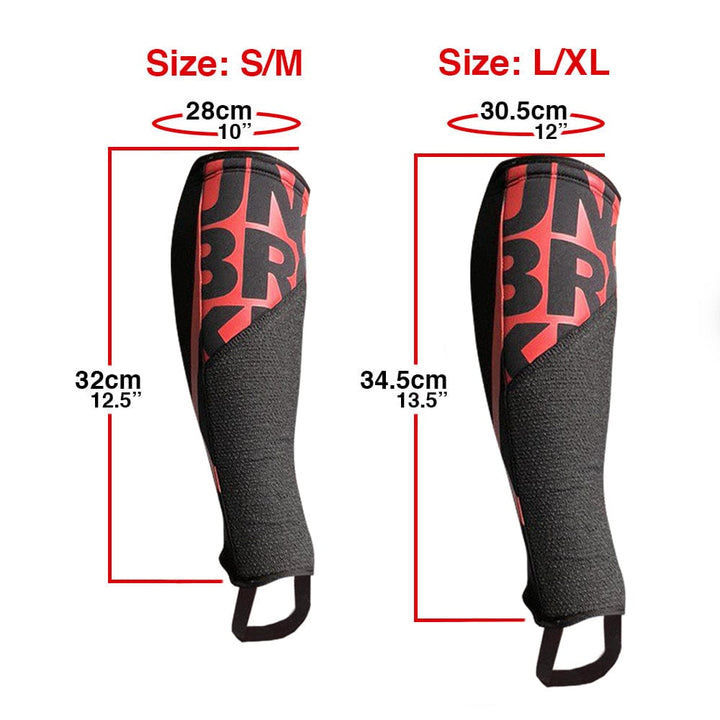 UNBROKENSHOP Cross Training shin calf compression support Shin Sleeves Pro Red