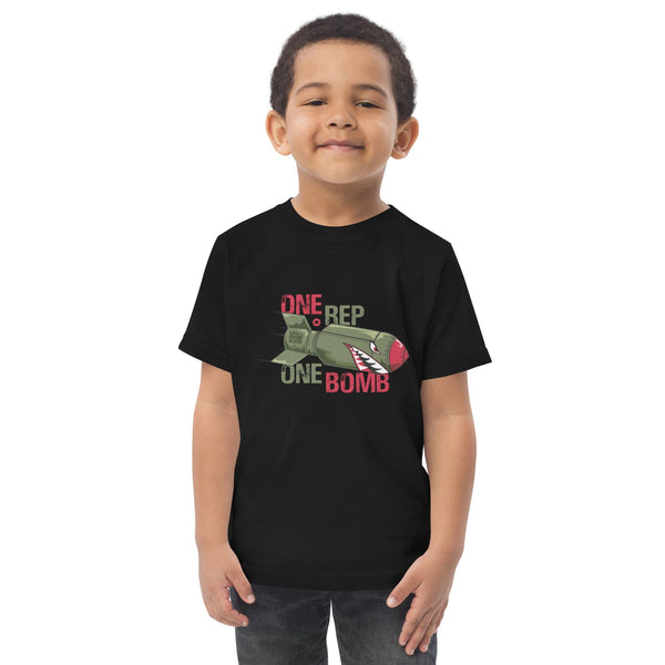 PRINTFUL Black Toddler jersey t-shirt Rocket