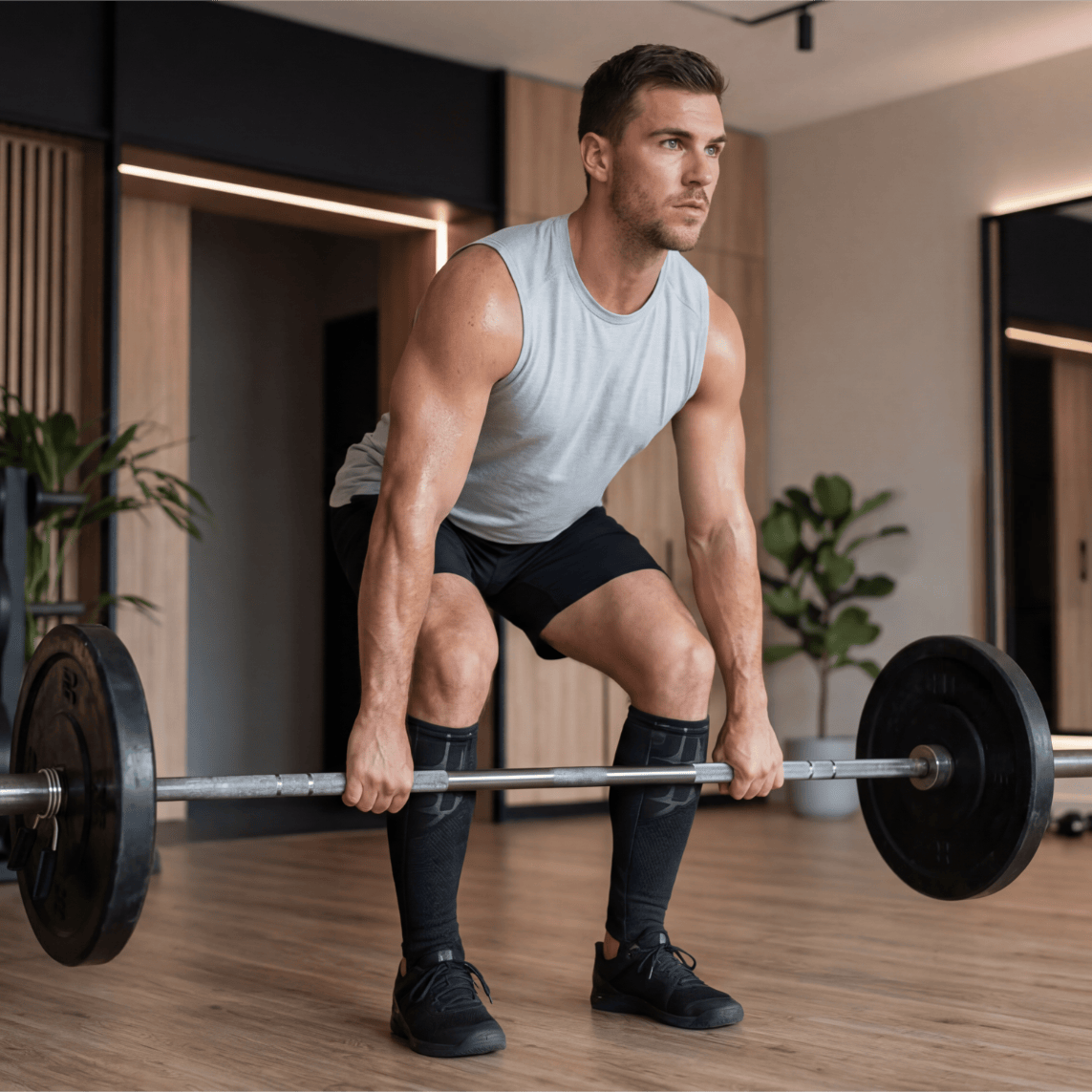 UBK made Cross Training shin calf compression support Shin Sleeves Pro Black