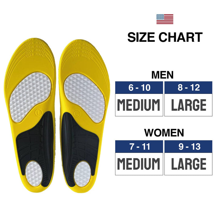 UNBROKENSHOP Running Insole for Men & Women, Foot Arch Support, Low Arch Support (L(8-12))