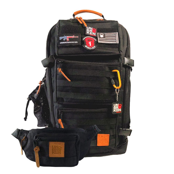 UNBROKENSHOP Black Backpack Black