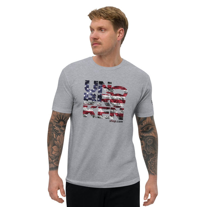WOD T-shirt American Flag Logo - UNBROKENSHOP