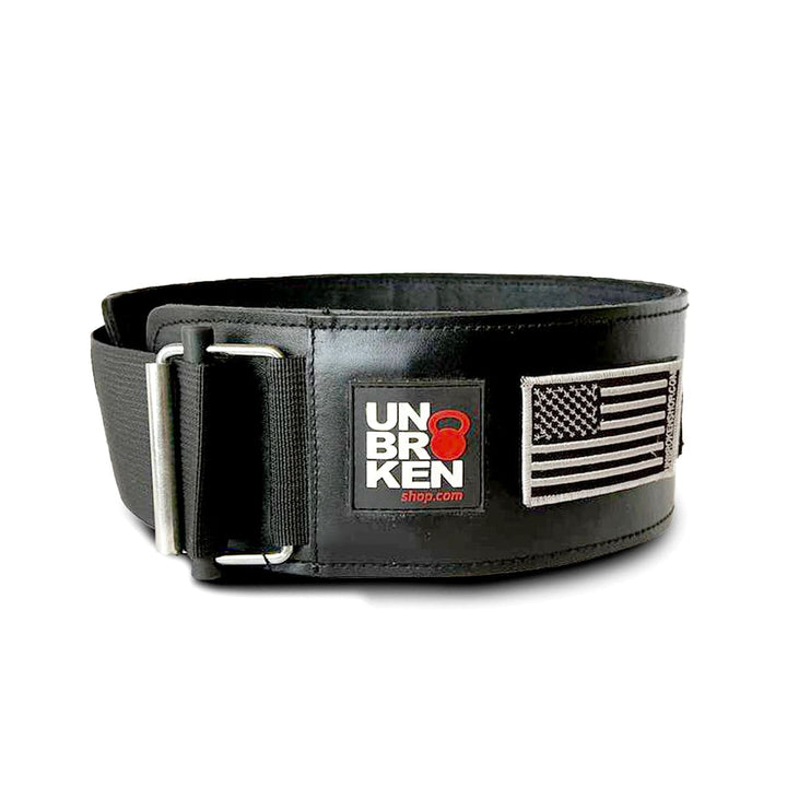 UNBROKENSHOP Leather Weightlifting Belt S / Leather Belt Black Weightlifting Leather Belt Black