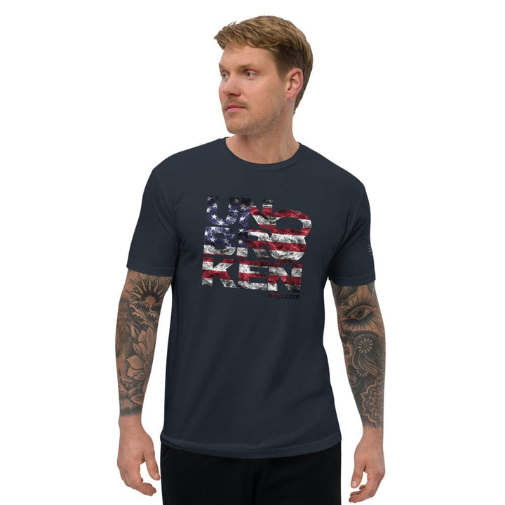 WOD T-shirt American Flag Logo - UNBROKENSHOP