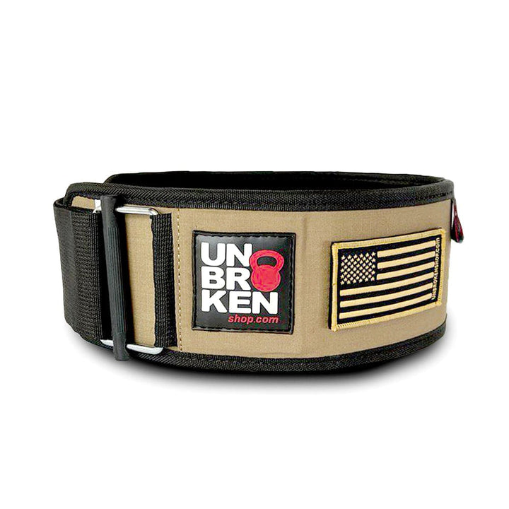 UNBROKENSHOP Nylon Weightlifting Belt S / Tan Weightlifting Nylon Belt Tan