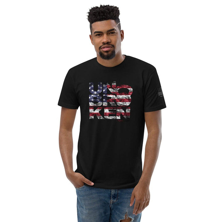 WOD T-shirt American Flag Logo - UNBROKENSHOP