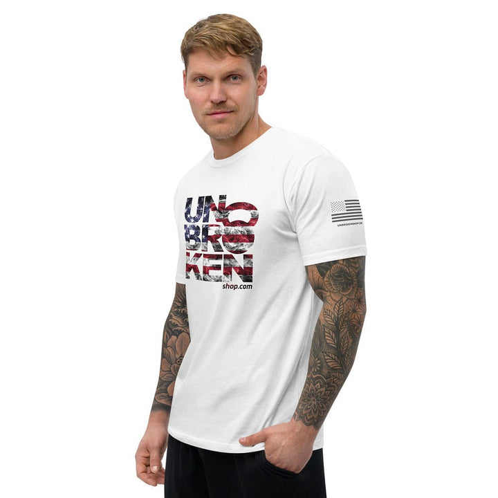 WOD T-shirt American Flag Logo - UNBROKENSHOP
