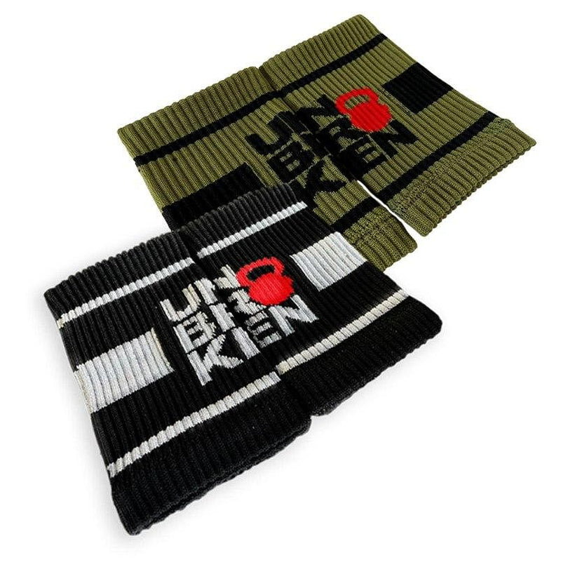 UNBROKENSHOP Wrist wraps Black-Green 2 pack Sweat wristbands