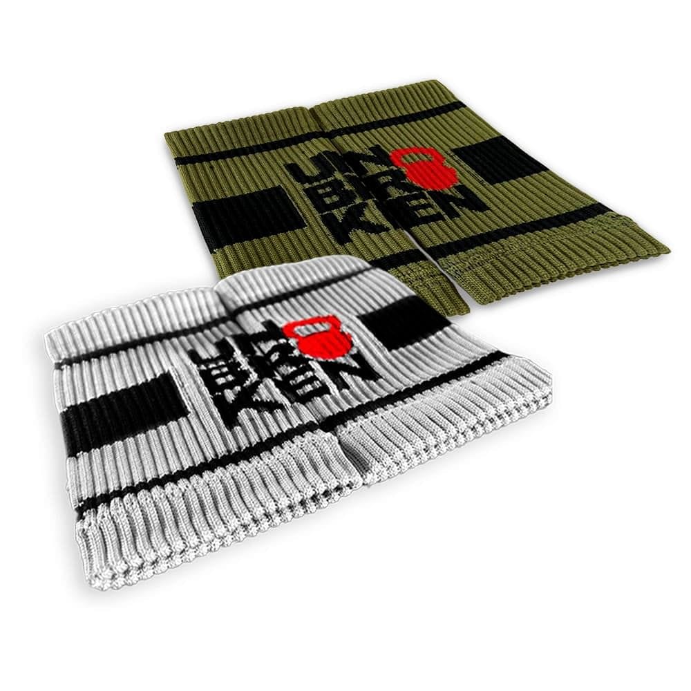 UNBROKENSHOP Wrist wraps Gray - Green 2 pack Sweat wristbands